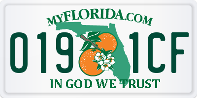 FL license plate 0191CF