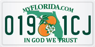 FL license plate 0191CJ
