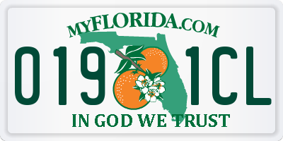 FL license plate 0191CL