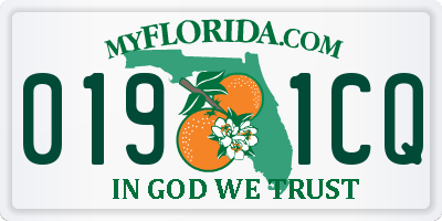 FL license plate 0191CQ