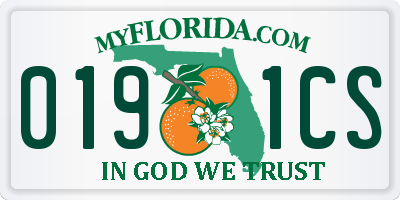 FL license plate 0191CS