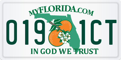 FL license plate 0191CT