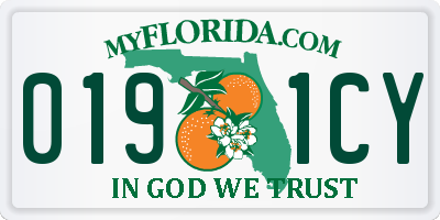 FL license plate 0191CY
