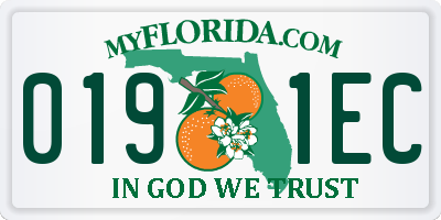 FL license plate 0191EC