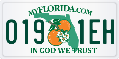 FL license plate 0191EH