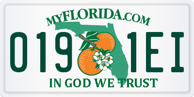 FL license plate 0191EI