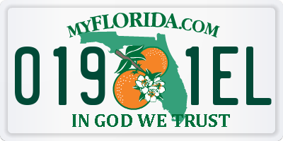 FL license plate 0191EL