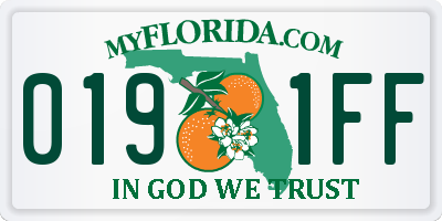 FL license plate 0191FF