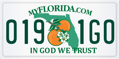 FL license plate 0191GO