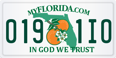 FL license plate 0191IO
