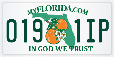 FL license plate 0191IP