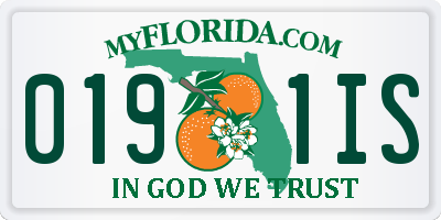 FL license plate 0191IS