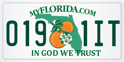 FL license plate 0191IT