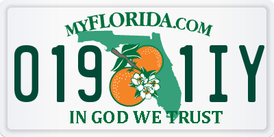 FL license plate 0191IY