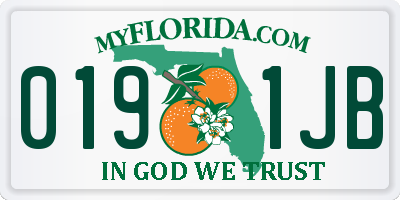 FL license plate 0191JB
