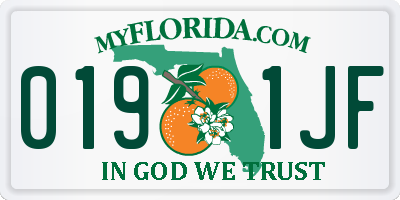 FL license plate 0191JF