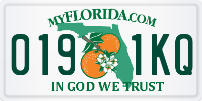 FL license plate 0191KQ
