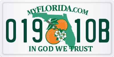 FL license plate 0191OB