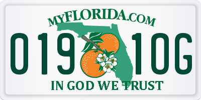 FL license plate 0191OG