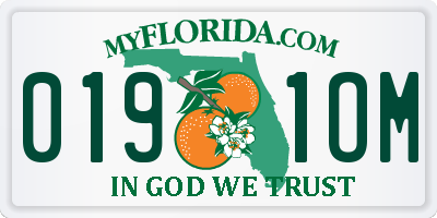FL license plate 0191OM