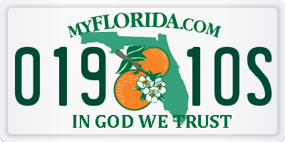 FL license plate 0191OS