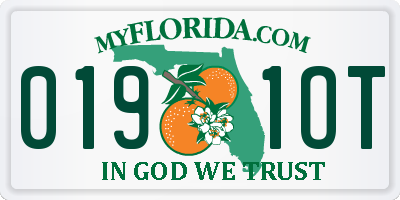 FL license plate 0191OT