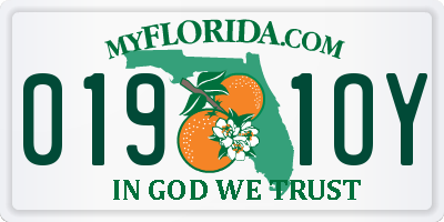 FL license plate 0191OY