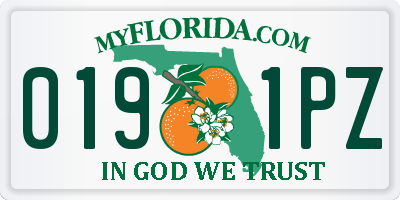 FL license plate 0191PZ