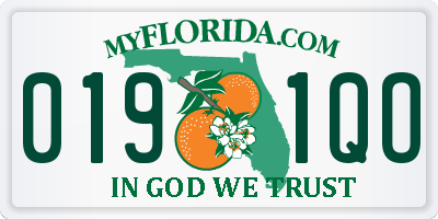 FL license plate 0191QO