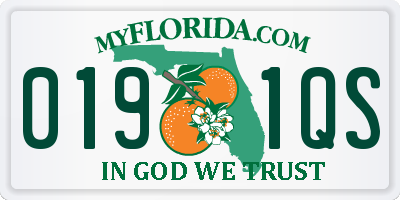 FL license plate 0191QS