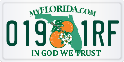 FL license plate 0191RF