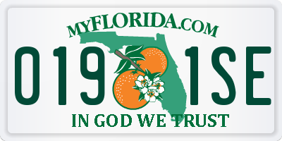 FL license plate 0191SE