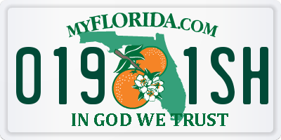 FL license plate 0191SH
