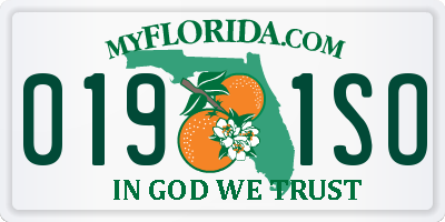 FL license plate 0191SO