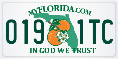 FL license plate 0191TC