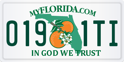 FL license plate 0191TI