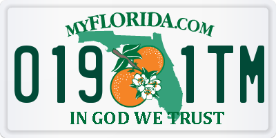 FL license plate 0191TM