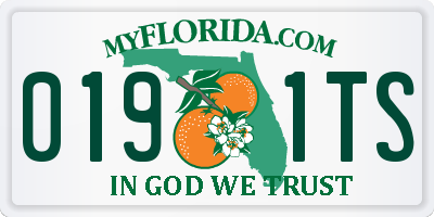 FL license plate 0191TS