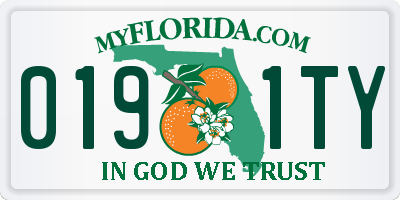 FL license plate 0191TY
