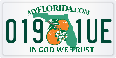 FL license plate 0191UE
