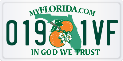 FL license plate 0191VF