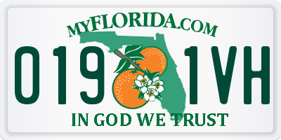 FL license plate 0191VH