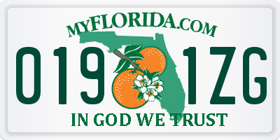 FL license plate 0191ZG