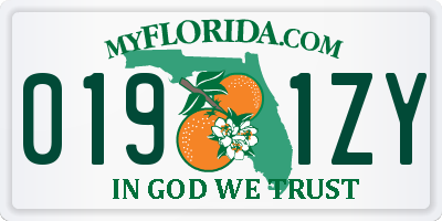 FL license plate 0191ZY