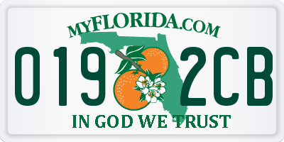 FL license plate 0192CB