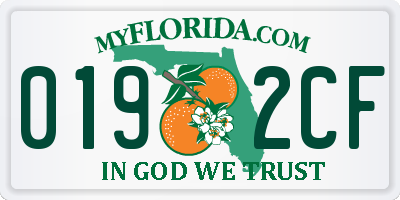 FL license plate 0192CF