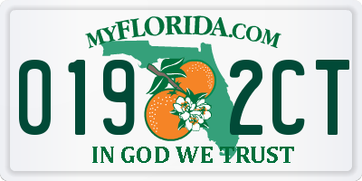 FL license plate 0192CT