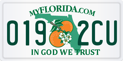 FL license plate 0192CU