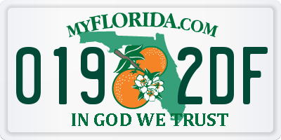 FL license plate 0192DF