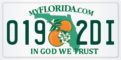 FL license plate 0192DI